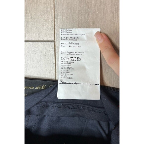 GRUPPO ARTIGIANI Men DRESS PANTS SIZE 34 X 29 WOOL Brown MADE IN ITALY - Picture 14 of 15